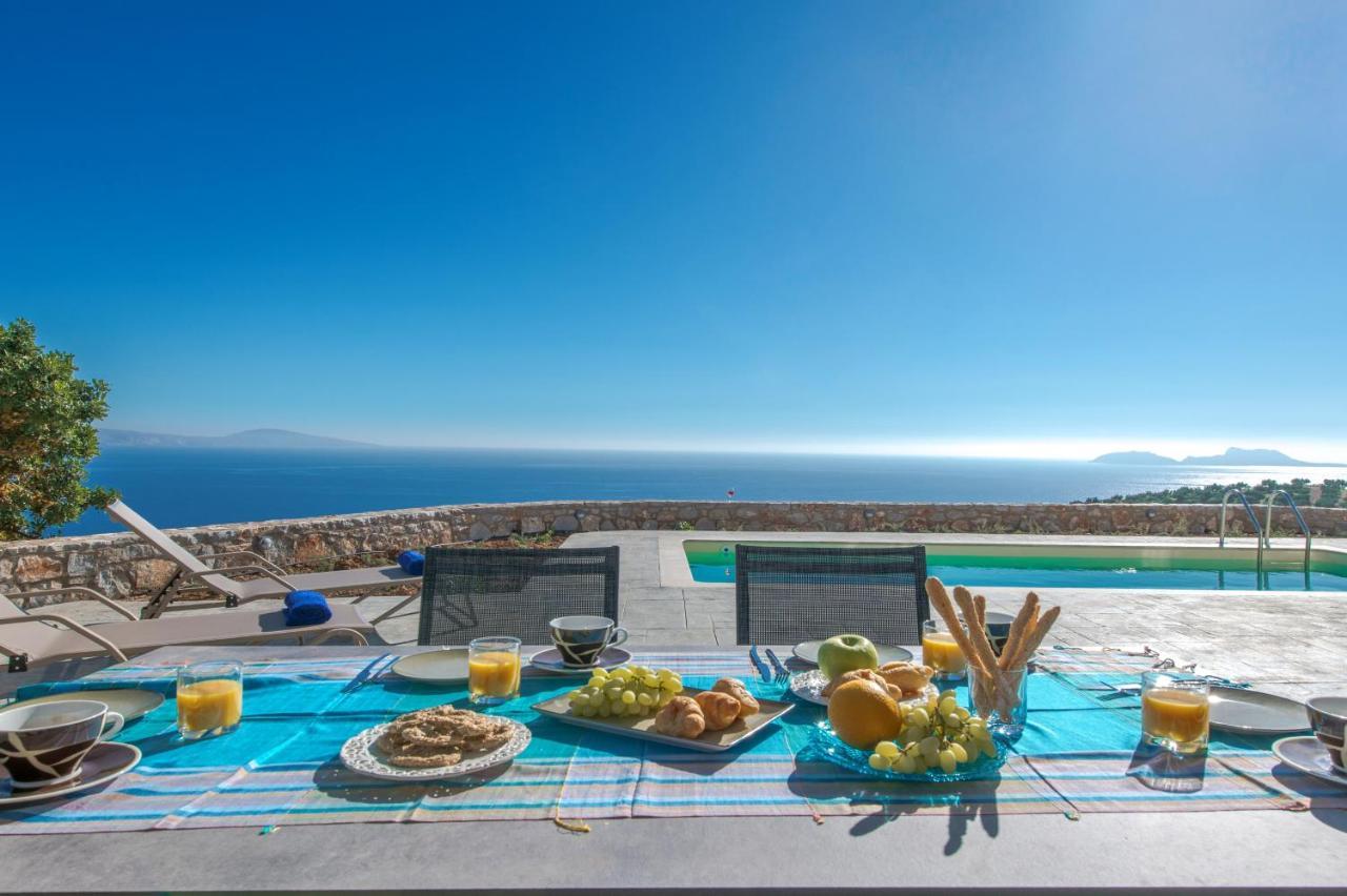 Tranquil Sea View Villa With Private Pool, Just 2Km From The Beach! Agia Galini Exterior foto